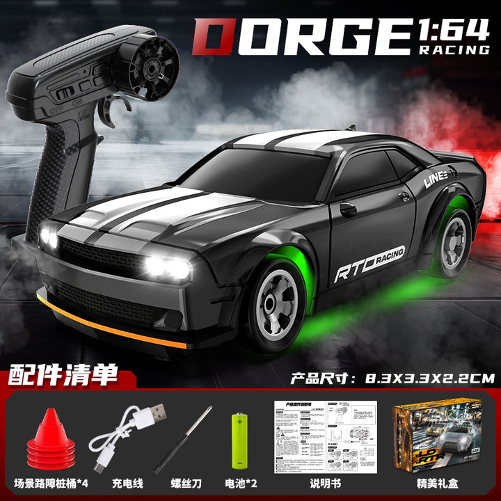 Black challenger charger micro drift RC car for kids – compact indoor drift car