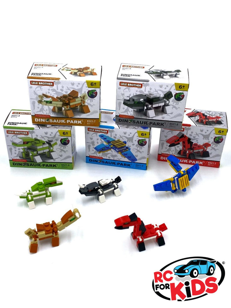 Dinosaur Park Building Brick Blocks 5 Pack
