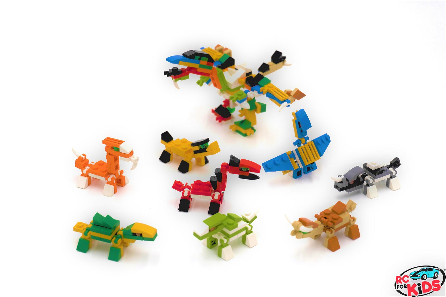 Dinosaur Park X2 Building Brick Blocks 8 in 1