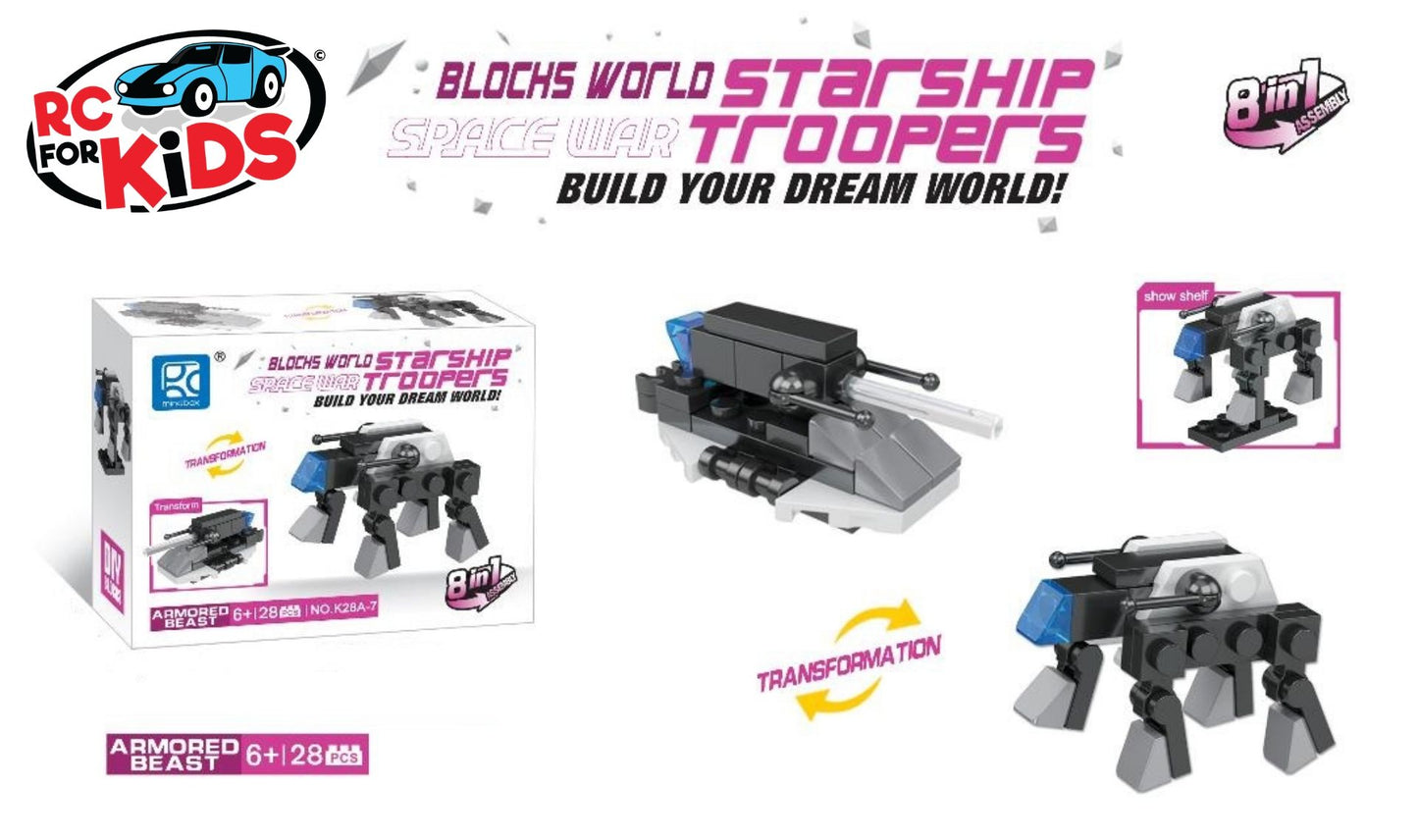 Armored Beast Starship Troopers Building Brick Block set from the RC For Kids Children Toy Box Lego Compatible