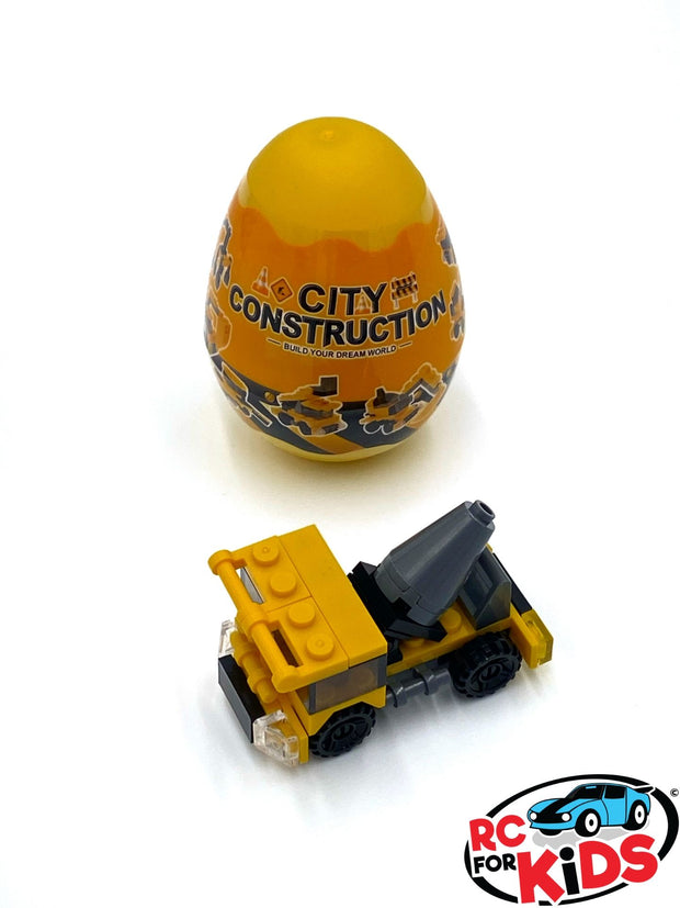 Building Brick Block Cement Truck, Lego Compatible, Construction building block sets, may be included in Toy box.