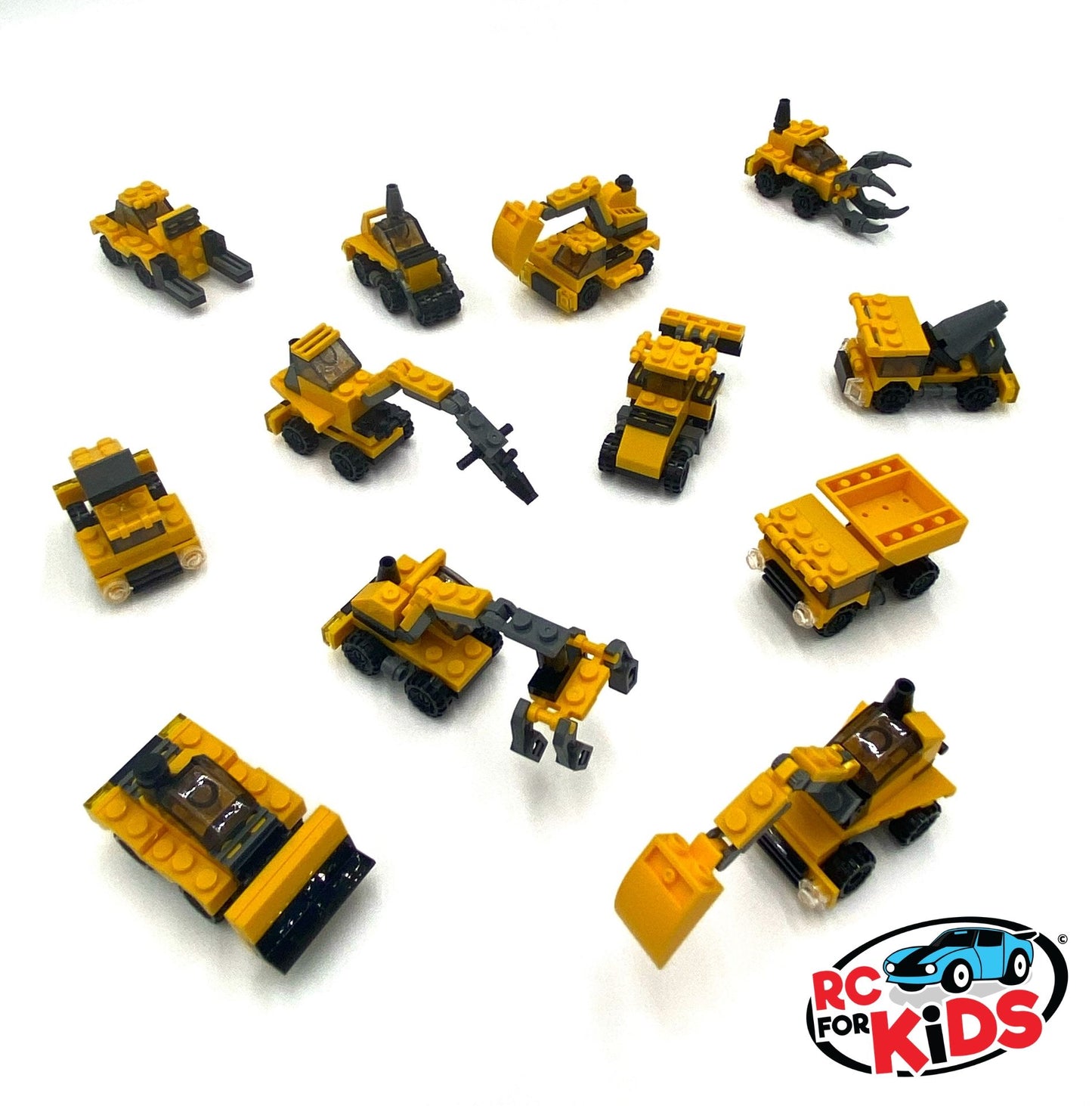 City Construction Building Brick Block Forklift set 2 in 1