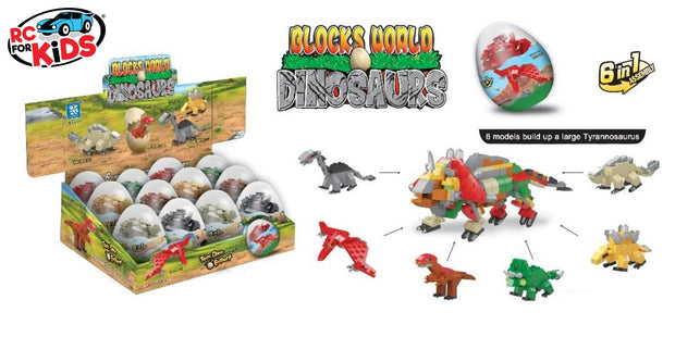 Triceratops Dinosaur Building Brick Blocks 6 in 1
