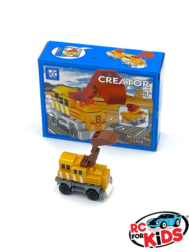 Train Creator Building Blocks Set 2 in 1 (Excavator Train)