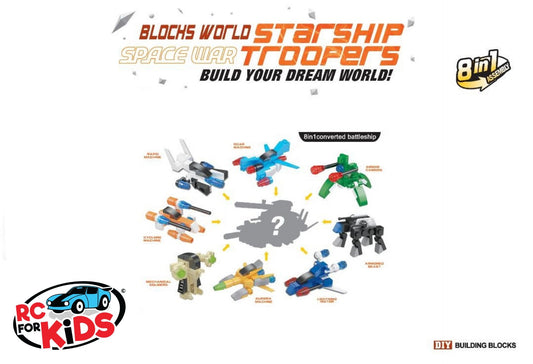 Lightning Motor Starship Trooper Building Brick Blocks 8 in 1