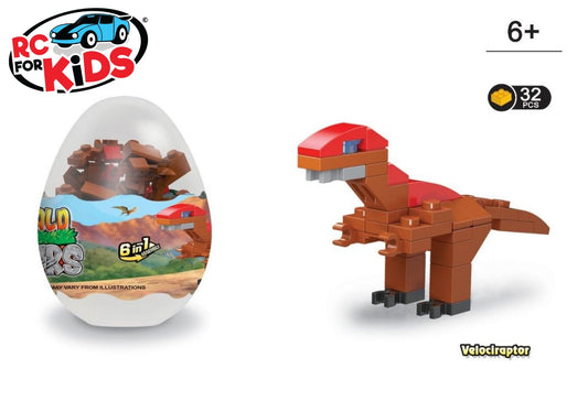 Velociraptor Dinosaur Building Brick Block set from the RC For Kids Children Toy Box Lego Compatible